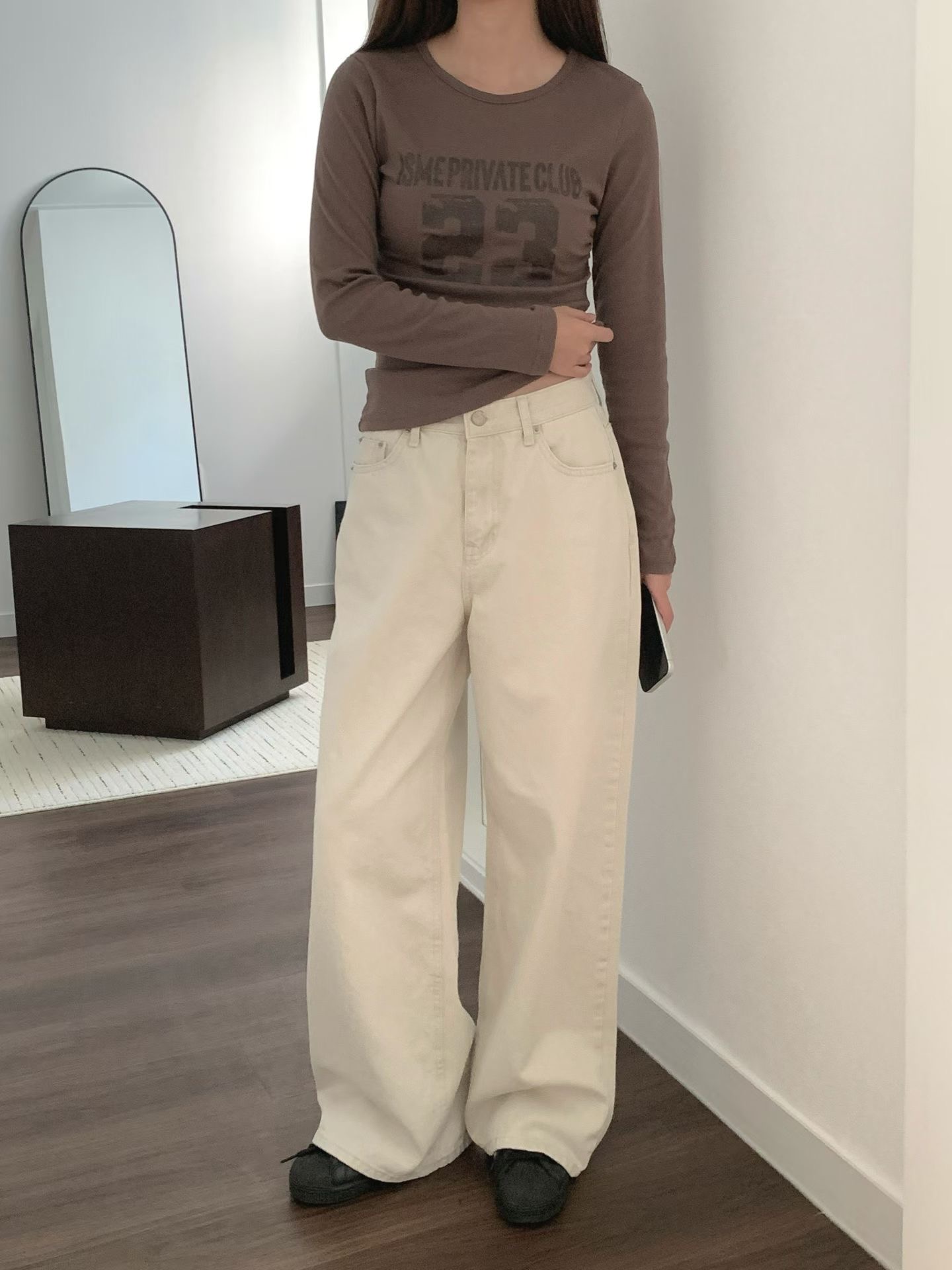 RARESOME韓國直郵女裝新款推薦人氣熱賣時尚牛仔褲不含腰帶RARESOME牛仔褲圖色2