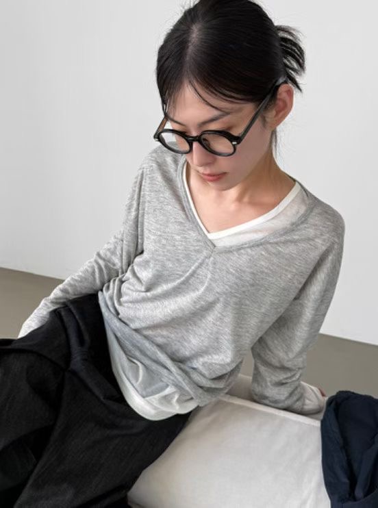 YUZU韓國代購女裝新品熱賣人氣推薦真品時尚休閑長袖T恤YUZU_長袖T恤