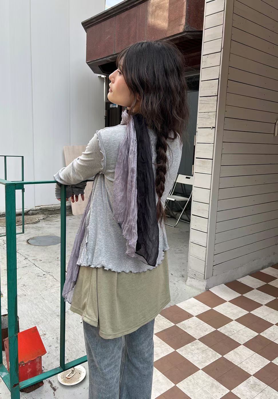 YUZU韓國代購女士新品真品時尚休閑人氣熱賣推薦長袖T恤YUZU_長袖T恤