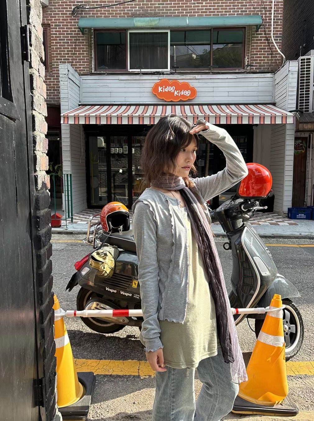 YUZU韓國代購女士新品真品時尚休閑人氣熱賣推薦長袖T恤YUZU_長袖T恤