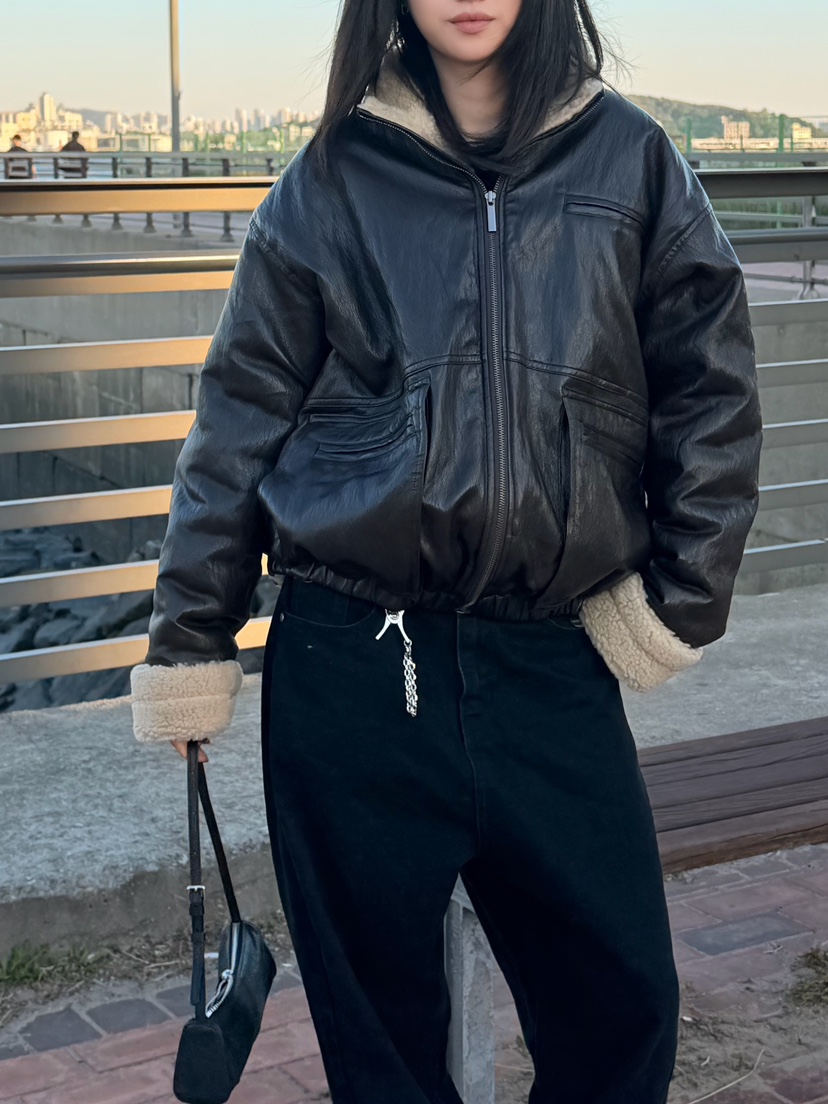 MOMENTUM韓國代購女士新款休閑時尚真品人氣推薦夾克皮革MOMENTUM夾克