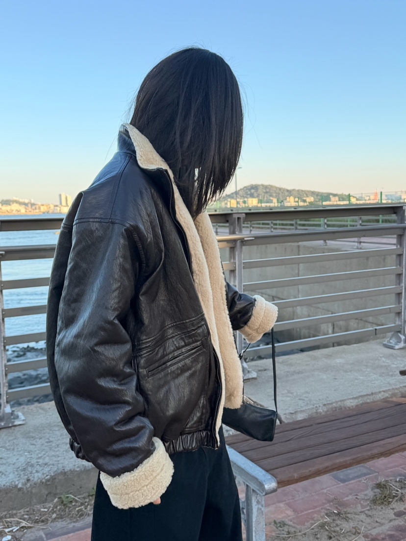 MOMENTUM韓國代購女士新款休閑時尚真品人氣推薦夾克皮革MOMENTUM夾克