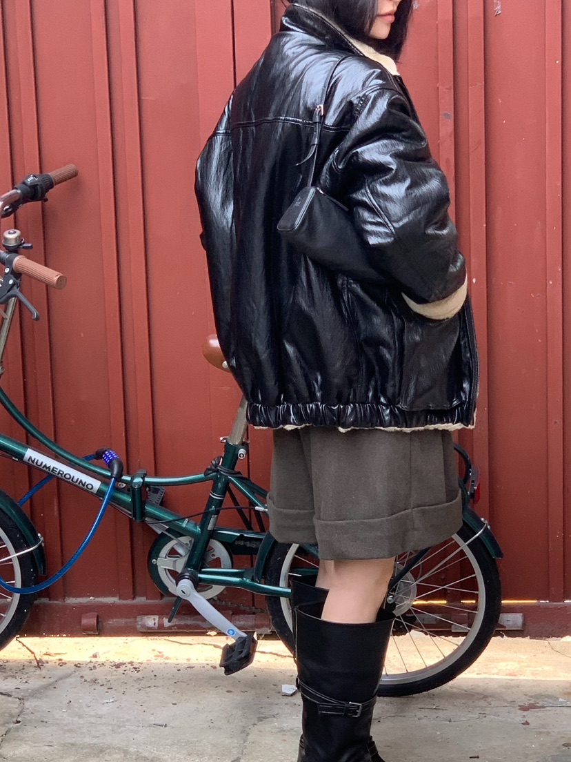 MOMENTUM韓國代購女士新款休閑時尚真品人氣推薦夾克皮革MOMENTUM夾克
