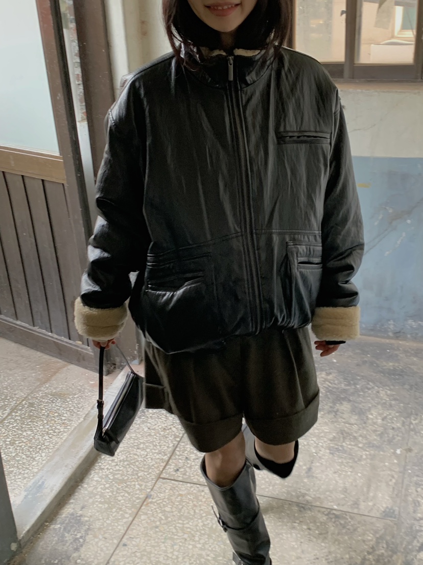 MOMENTUM韓國代購女士新款休閑時尚真品人氣推薦夾克皮革MOMENTUM夾克