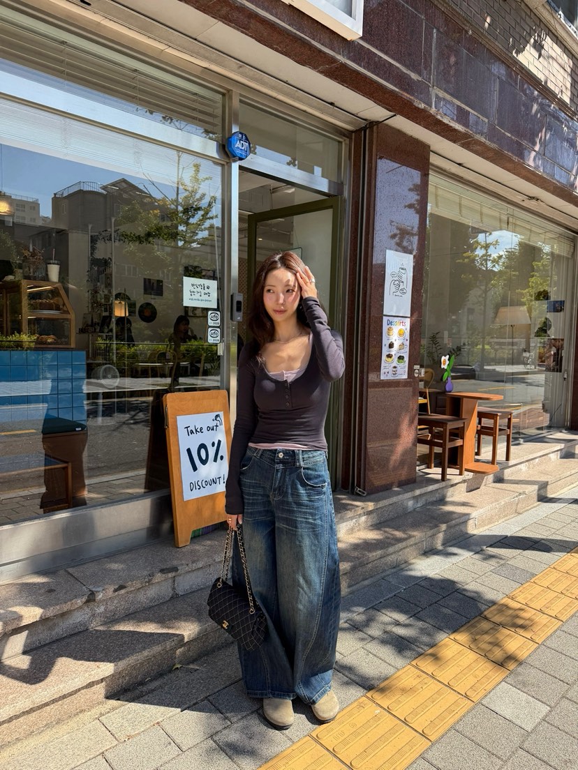 SOLAR韓國直郵女士新款休閑時尚人氣真品推薦熱賣牛仔褲SOLAR牛仔褲