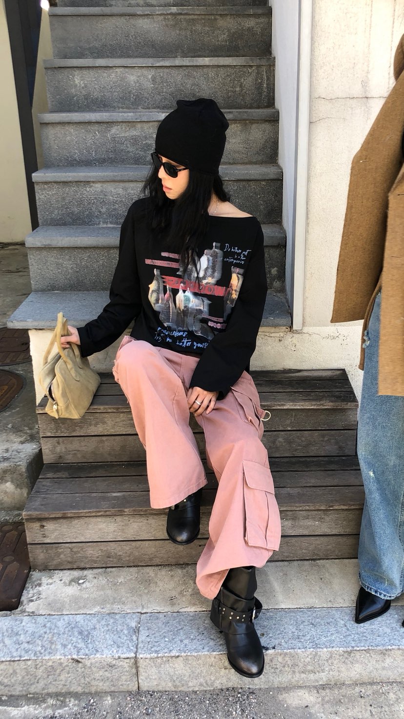 OVER RICH韓國代購女士新款休閑人氣推薦真品時尚長袖T恤OVER RICH長袖T恤