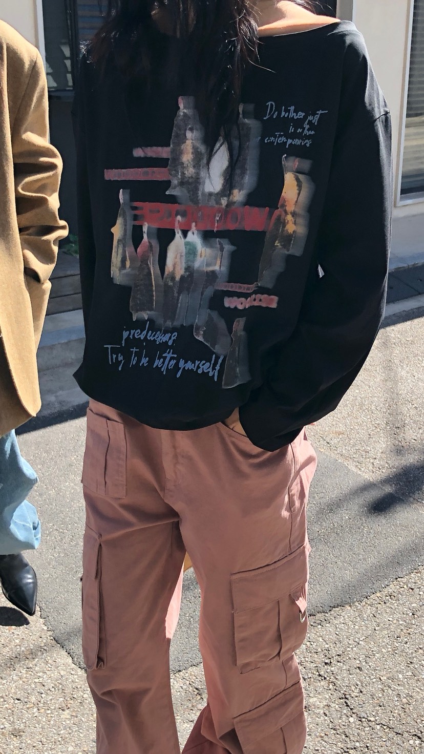 OVER RICH韓國代購女士新款休閑人氣推薦真品時尚長袖T恤OVER RICH長袖T恤