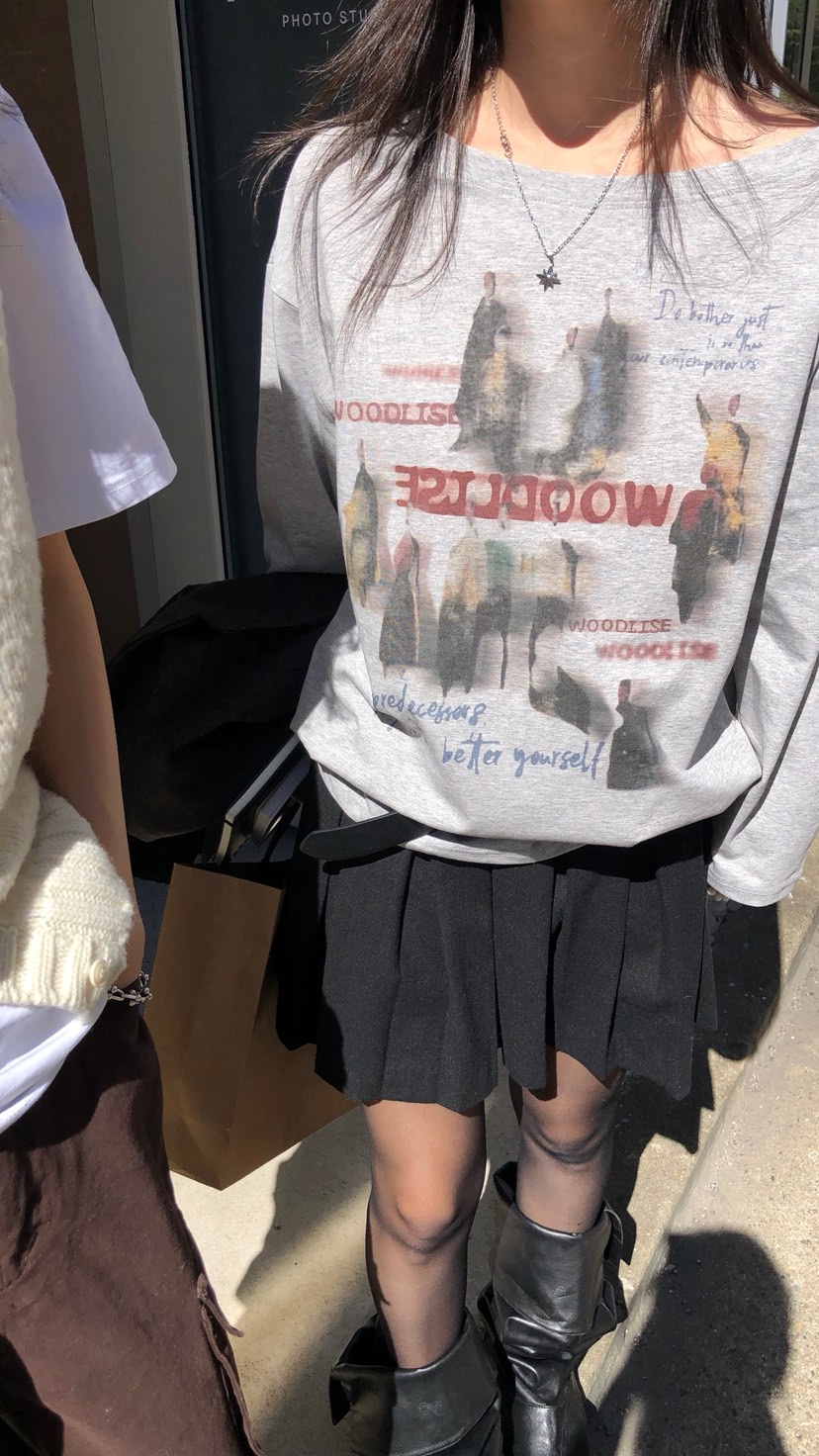 OVER RICH韓國代購女士新款休閑人氣推薦真品時尚長袖T恤OVER RICH長袖T恤