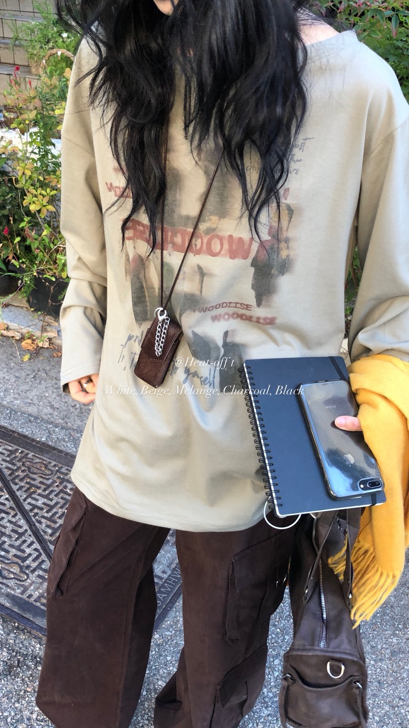 OVER RICH韓國代購女士新款休閑人氣推薦真品時尚長袖T恤OVER RICH長袖T恤