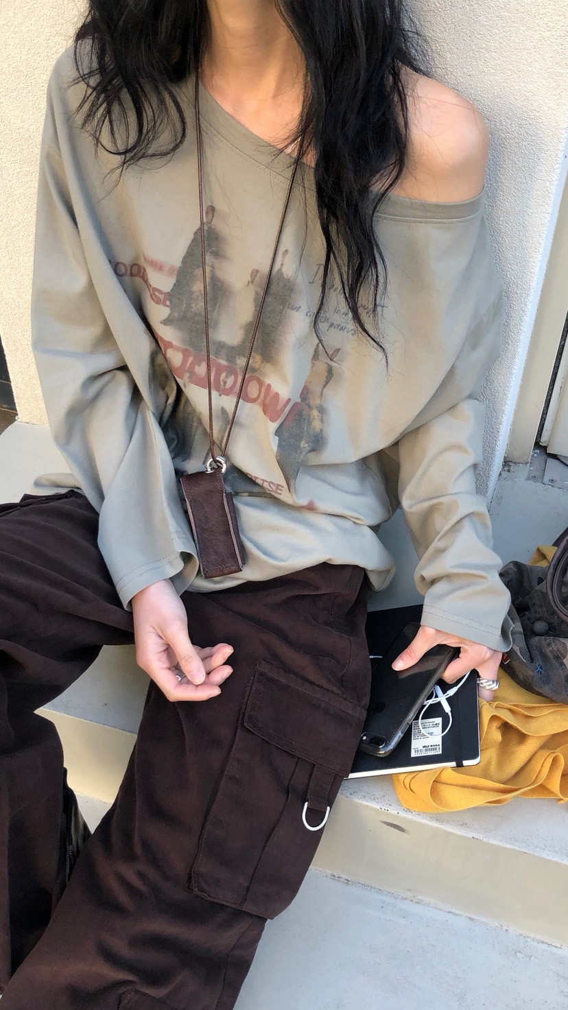 OVER RICH韓國代購女士新款休閑人氣推薦真品時尚長袖T恤OVER RICH長袖T恤