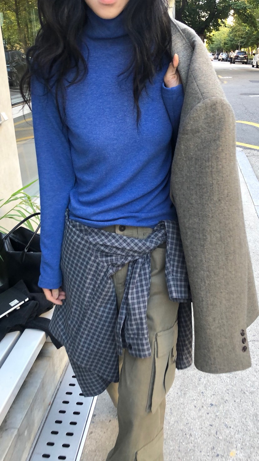 OVER RICH東大門實拍女裝新款時尚休閑真品人氣長袖T恤高領OVER RICH長袖T恤
