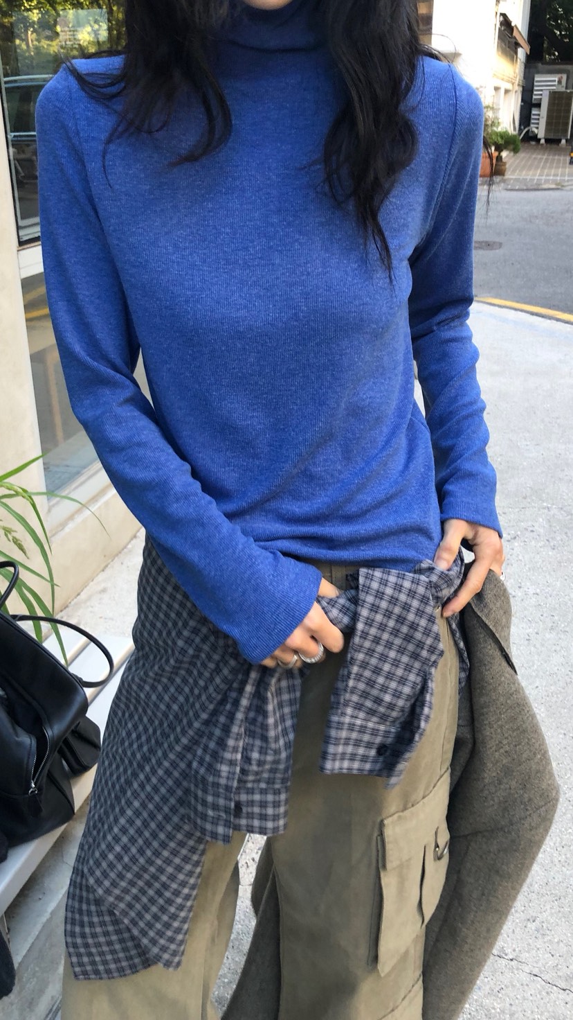 OVER RICH東大門實拍女裝新款時尚休閑真品人氣長袖T恤高領OVER RICH長袖T恤