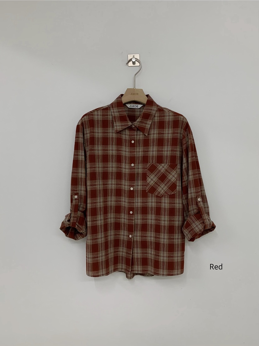 JUEDE韓國直郵女士新品休閑襯衫蕾絲衫JUEDE襯衫/蕾絲衫圖色1