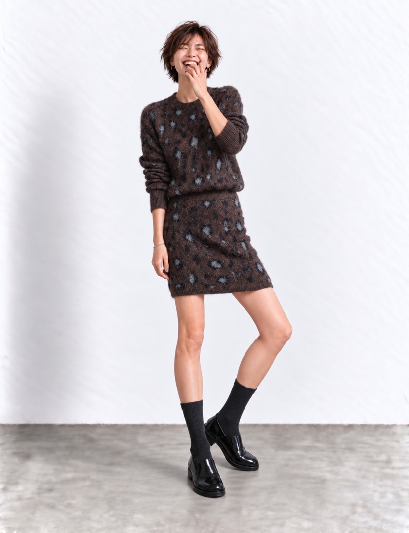 NEOUL東大門實拍女裝新品休閑真品時尚人氣熱賣推薦針織衫NEOUL/ahin雙領標簽針織衫