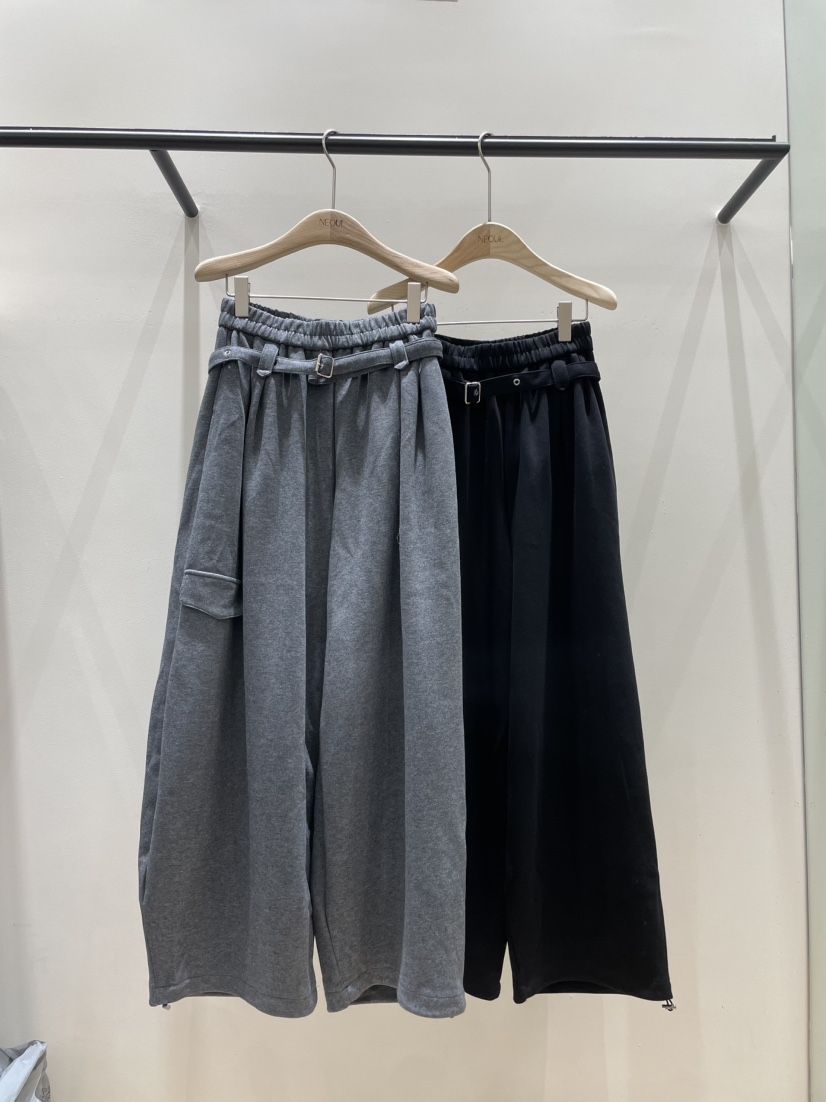 NEOUL東大門實拍女裝新品熱賣推薦時尚真品休閑休閑褲含腰繩NEOUL/ahin雙領標簽休閑褲