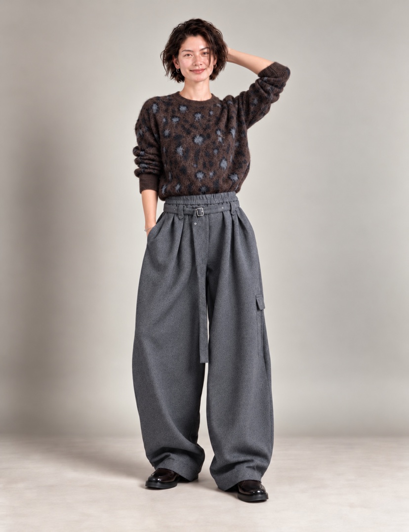 NEOUL東大門實拍女裝新品熱賣推薦時尚真品休閑休閑褲含腰繩NEOUL/ahin雙領標簽休閑褲