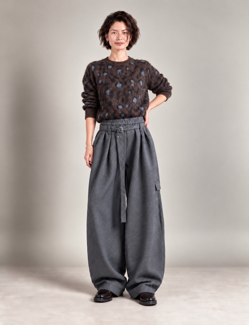 NEOUL東大門實拍女裝新品熱賣推薦時尚真品休閑休閑褲含腰繩NEOUL/ahin雙領標簽休閑褲