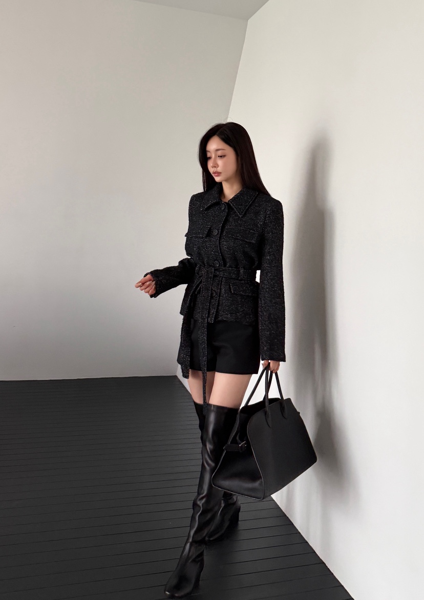 LAVIEU韓國直郵女裝新款推薦真品熱賣時尚人氣夾克含腰帶LAVIEU夾克