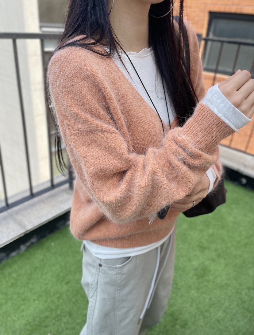 DELIGHT東大門代購女士新品人氣休閑熱賣時尚真品毛衣V領口DELIGHT毛衣