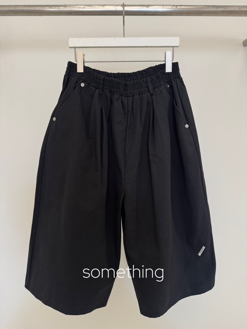 SOMETHING-L/FANCY東大門代購女裝新款時尚休閑熱賣短褲SOMETHING-L/FANCY短褲圖色3黑色