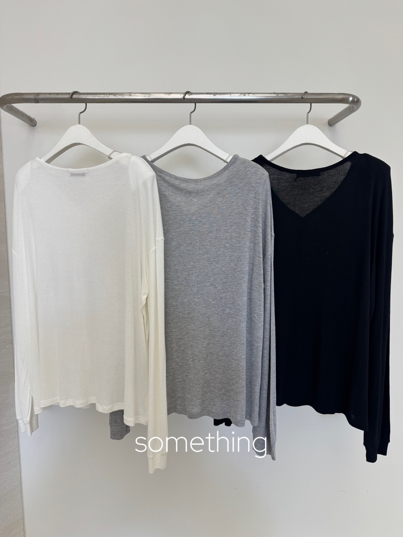 SOMETHING-L/FANCY韓國直郵女士新品時尚熱賣休閑長袖T恤SOMETHING-L/FANCY長袖T恤