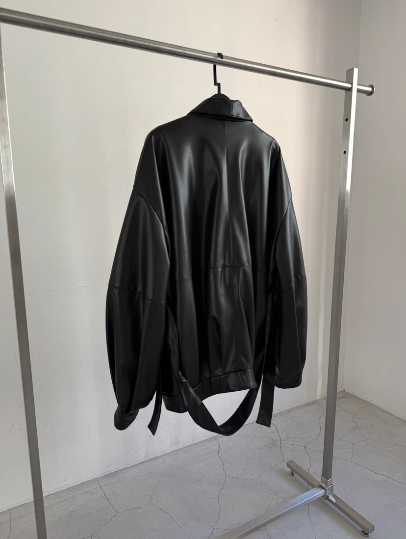 IMAGEPIECE/NEVER.1東大門代購女士新品時尚皮衣含腰帶披肩IMAGEPIECE/NEVER.1皮衣