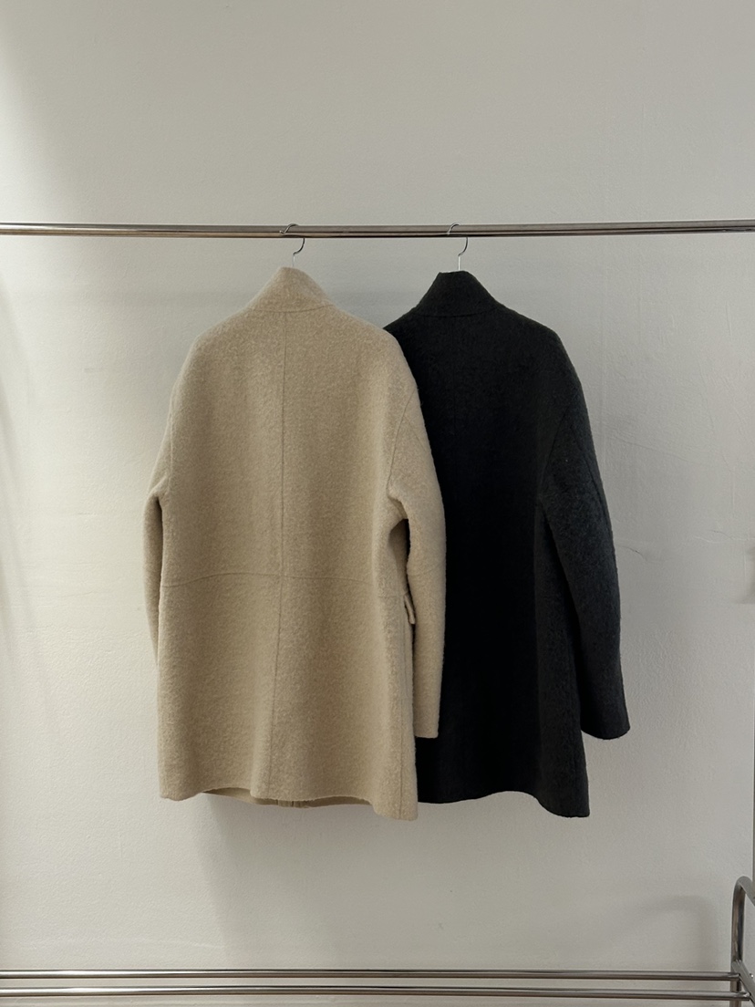 RIVER RAIN東大門實拍女裝新品真品休閑中長款大衣手工制品RIVER RAIN中長款大衣