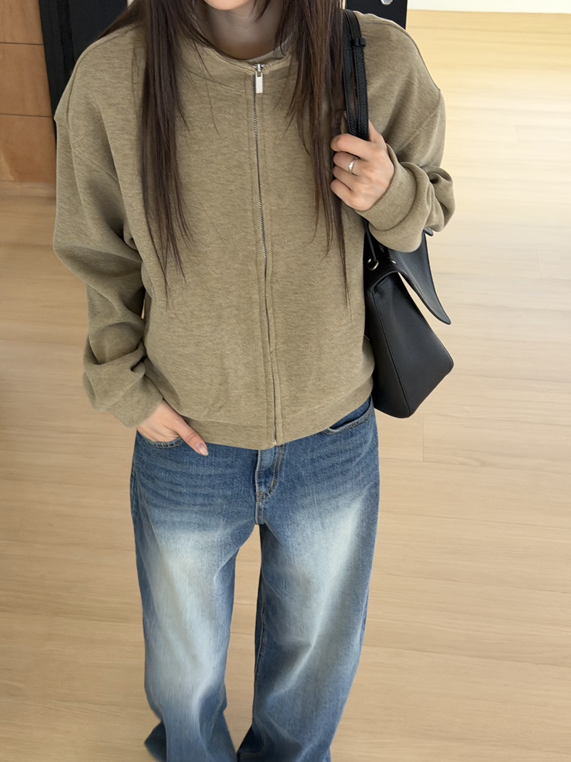 RIVER RAIN韓國直郵女裝新品推薦真品人氣時尚休閑夾克拉鏈RIVER RAIN夾克