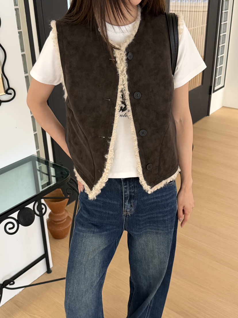 RIVER RAIN東大門代購女裝新款真品人氣休閑馬甲兩面穿雙面RIVER RAIN馬甲