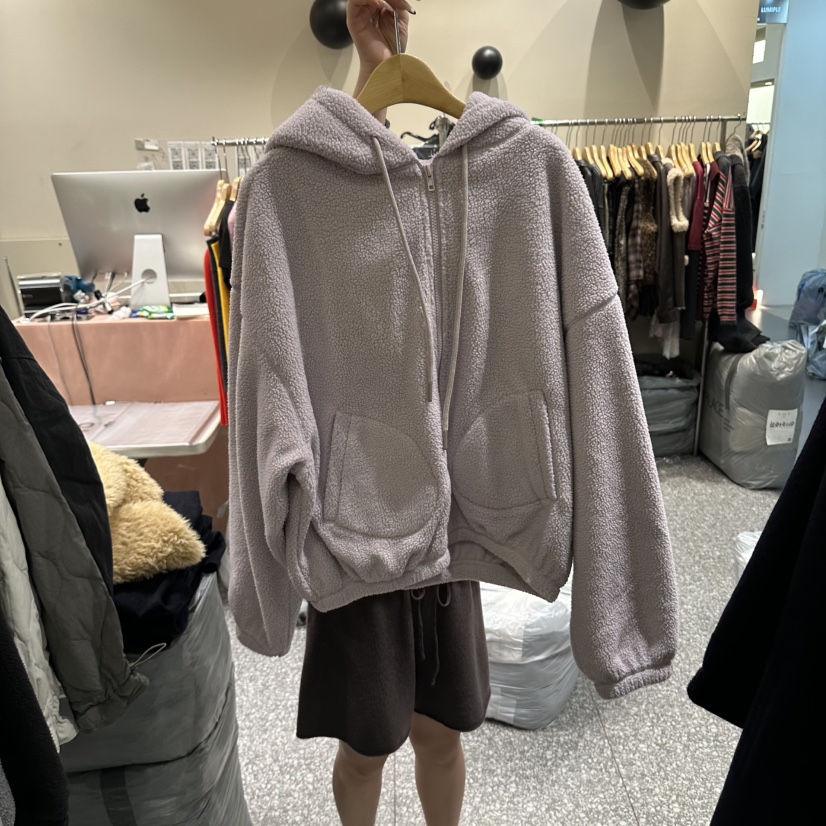 SOF東大門代購女士新品真品推薦時尚熱賣人氣夾克抓絨拉鏈SOF夾克圖色2