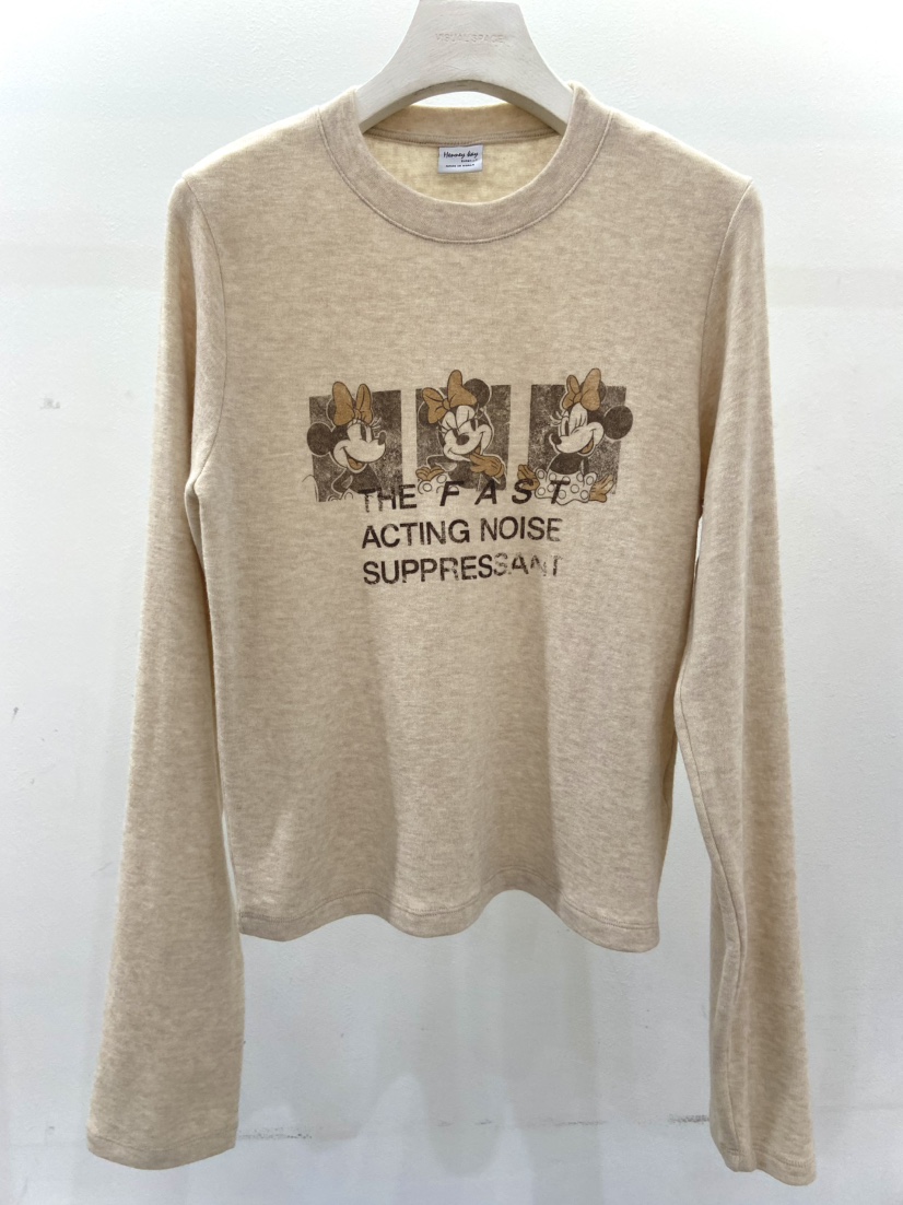 VISUAL SPACE/PAGE92/FLEISCHER東大門實拍女裝新品人氣長袖T恤VISUAL SPACE/PAGE92/FLEISCHER長袖T恤圖色1