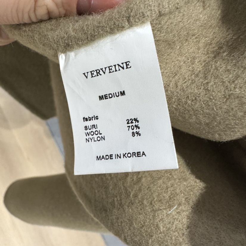 VERVEINE東大門直郵女士新品熱賣時尚休閑短款大衣手工雙層VERVEINE短款大衣
