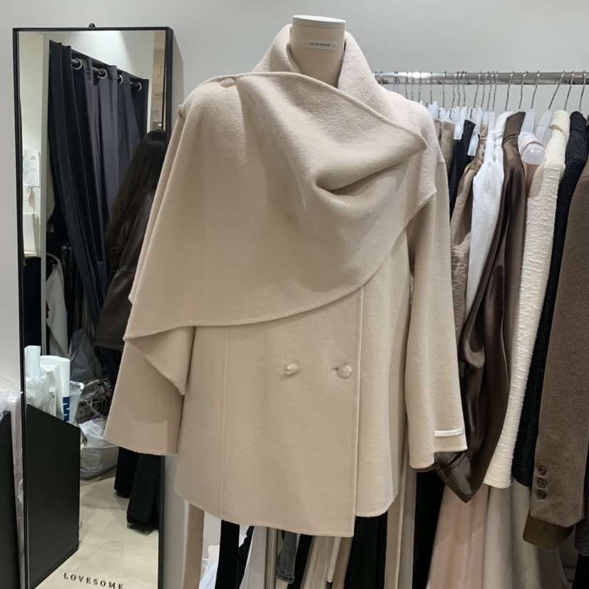 LOVE SOME韓國直郵女士新款時尚推薦熱賣短款大衣手工制品LOVE SOME短款大衣圖色1