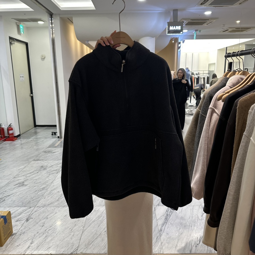 VERVEINE韓國代購女士新款熱賣休閑真品衛衣半拉鏈加絨抓絨VERVEINE衛衣圖色3