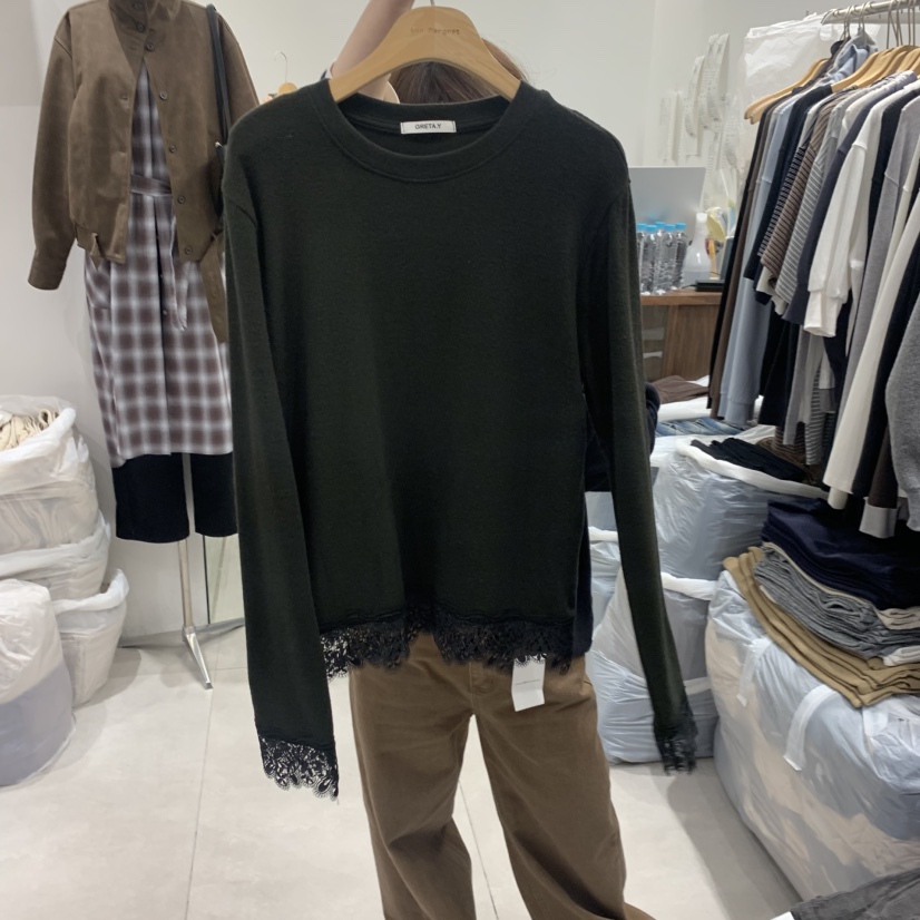 ANN MARGRET東大門直郵女裝新品時尚長袖T恤GRETA.Y長袖T恤圖色2