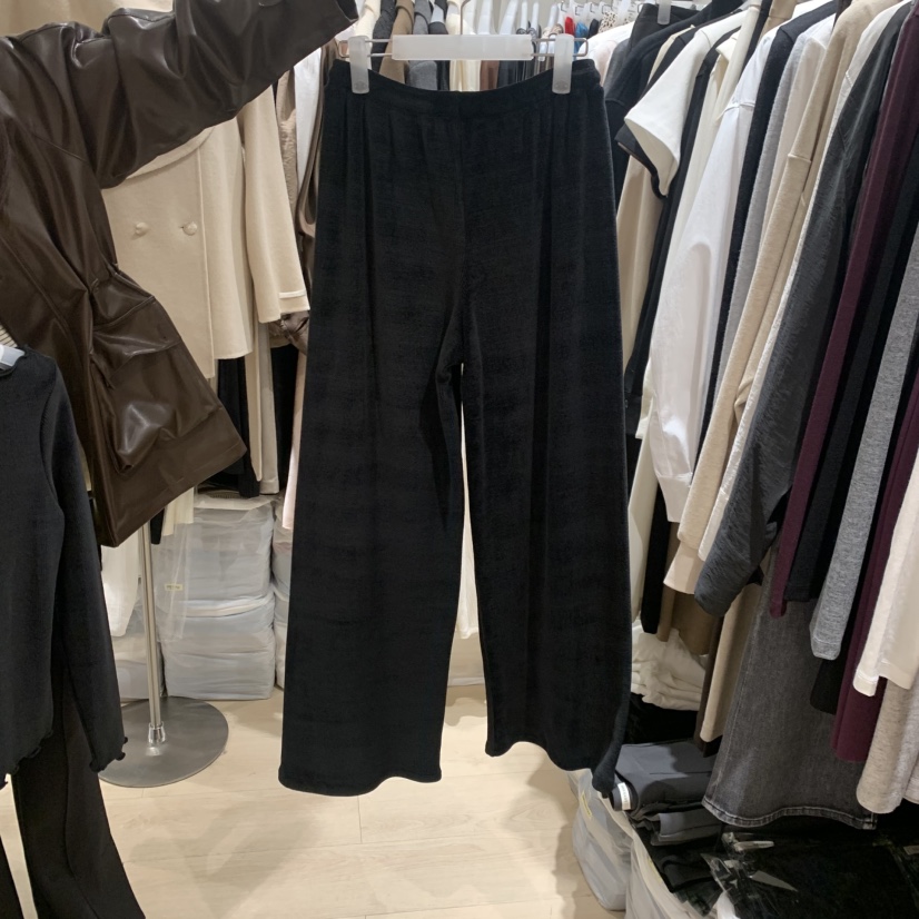 LOVE SOME東大門實拍女士新品休閑推薦時尚休閑褲絲絨羅紋LOVE SOME休閑褲