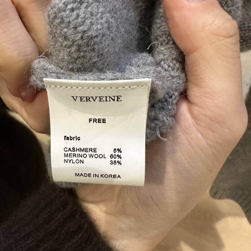 VERVEINE韓國代購女裝新品時尚真品推薦毛衣拉鏈連帽衫羊絨VERVEINE毛衣