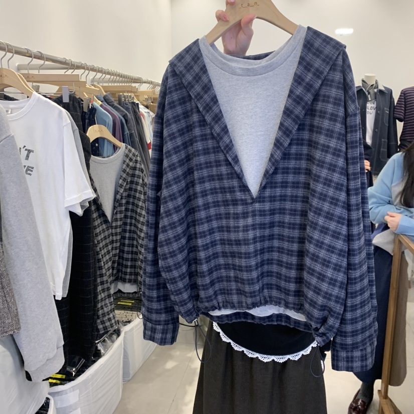 TAN&amp;COMO東大門代購女裝新款熱賣休閑真品衛衣假兩件tan-COMO衛衣圖色1