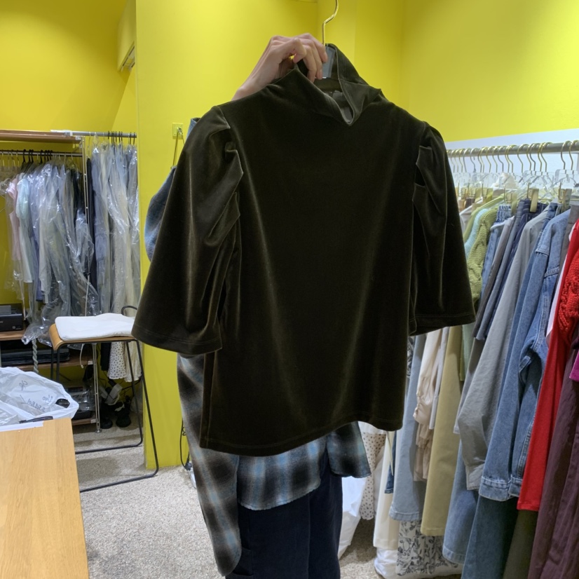 LE MASTERPLACE東大門代購女裝新品推薦真品T恤天鵝絨蓬松Le masterpieceT恤圖色4墨綠