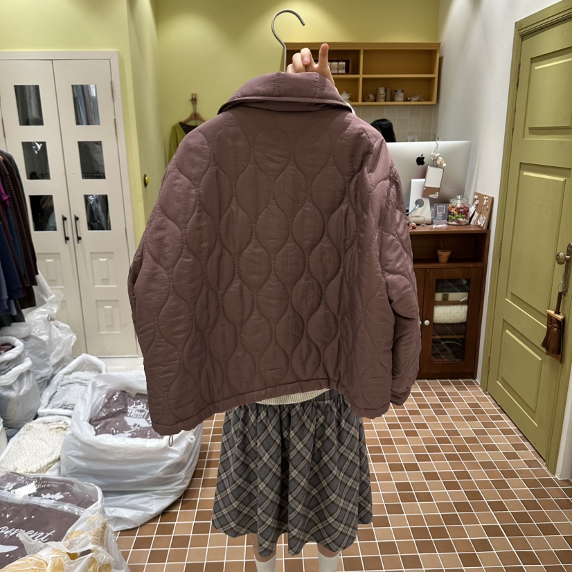 OURMOMENT東大門代購女裝新款時尚休閑熱賣真品人氣夾克絎縫OURMOMENT夾克