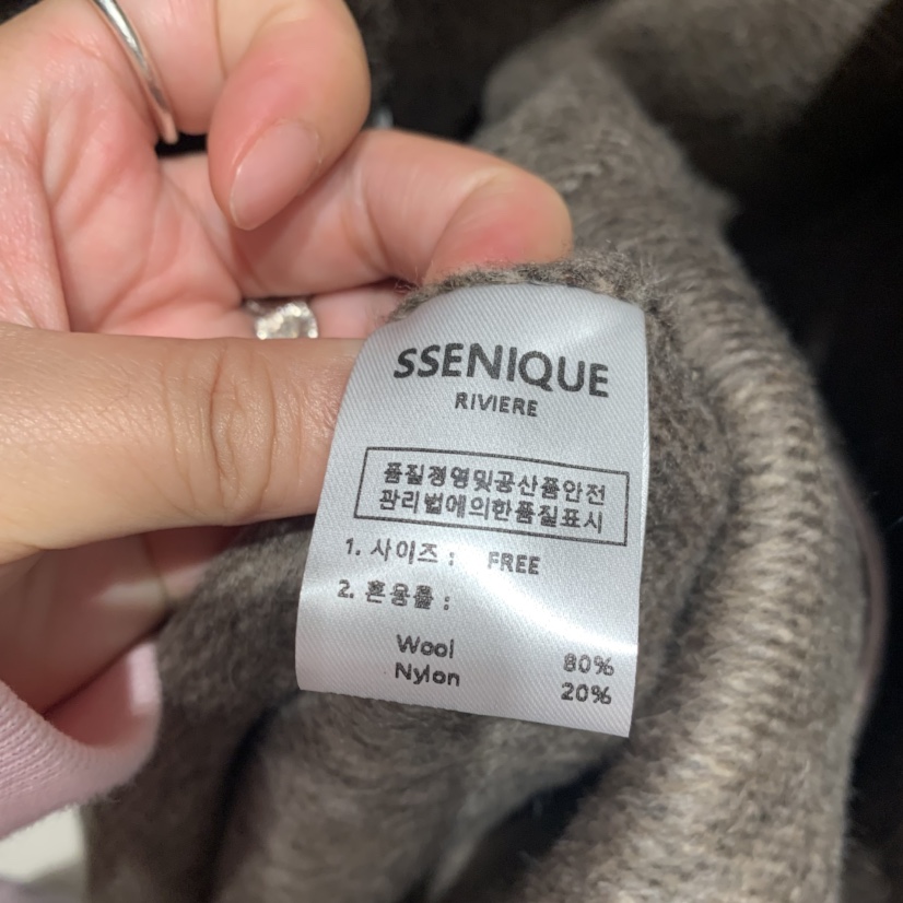 SSENIQUE韓國直郵女裝新品熱賣休閑人氣中長款大衣高領雙層SSENIQUE中長款大衣