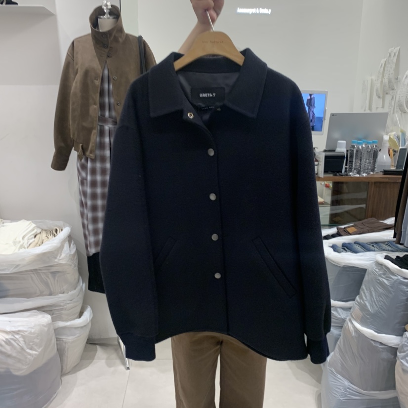 ANN MARGRET東大門代購女裝新品人氣短款大衣GRETA.Y短款大衣圖色1