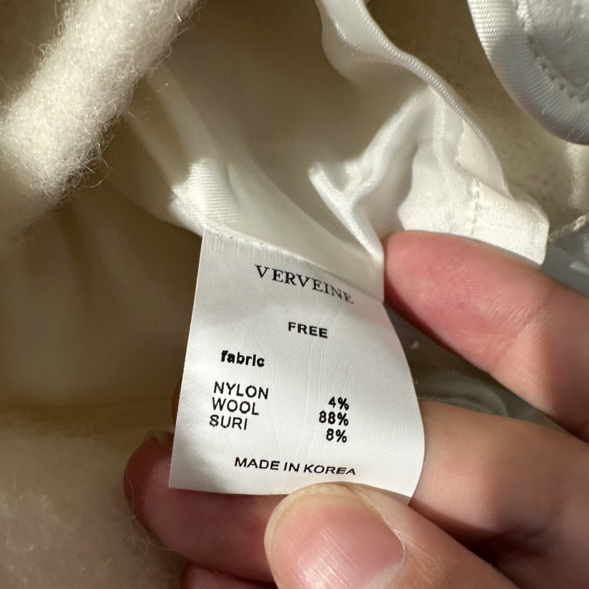 VERVEINE韓國直郵女士新款休閑時尚真品熱賣短款大衣手工VERVEINE短款大衣