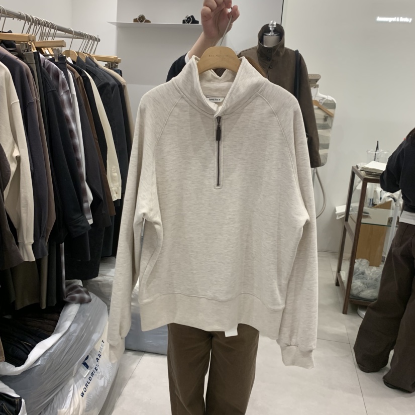ANN MARGRET東大門實拍女士新品真品衛衣加絨抓絨拉鏈GRETA.Y衛衣圖色1