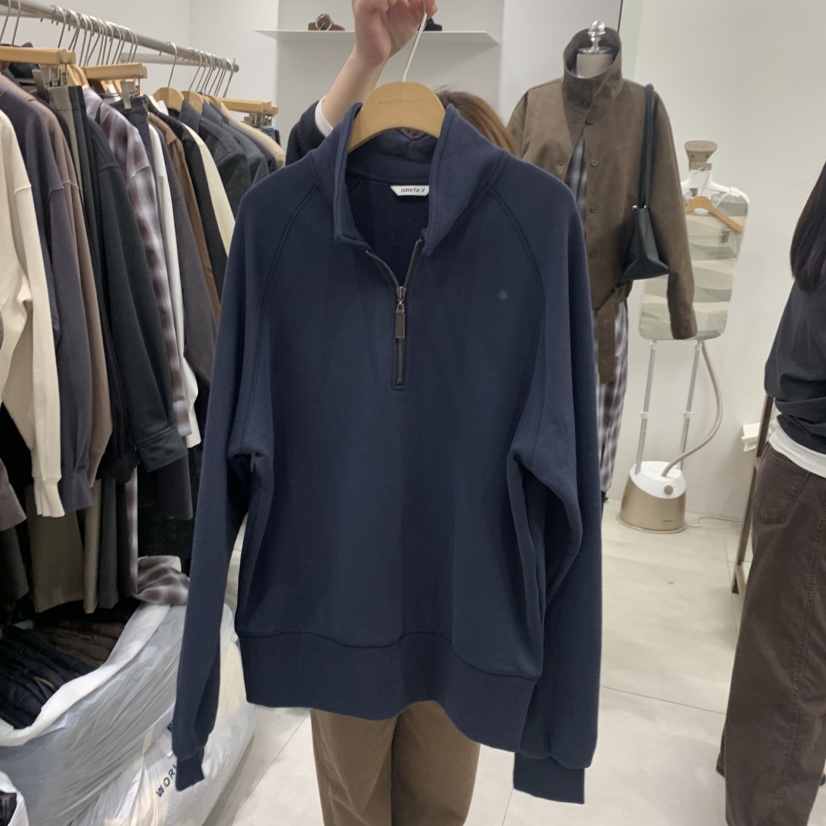 ANN MARGRET東大門實拍女士新品真品衛衣加絨抓絨拉鏈GRETA.Y衛衣圖色2