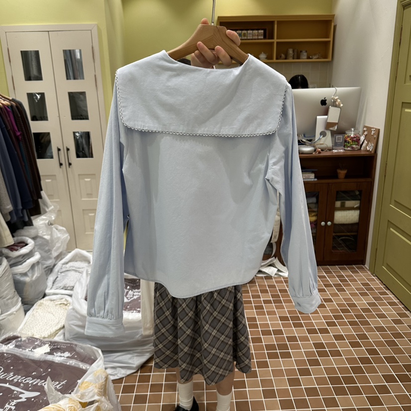 OURMOMENT東大門代購女士新品推薦時尚人氣休閑襯衫蕾絲衫OURMOMENT襯衫/蕾絲衫