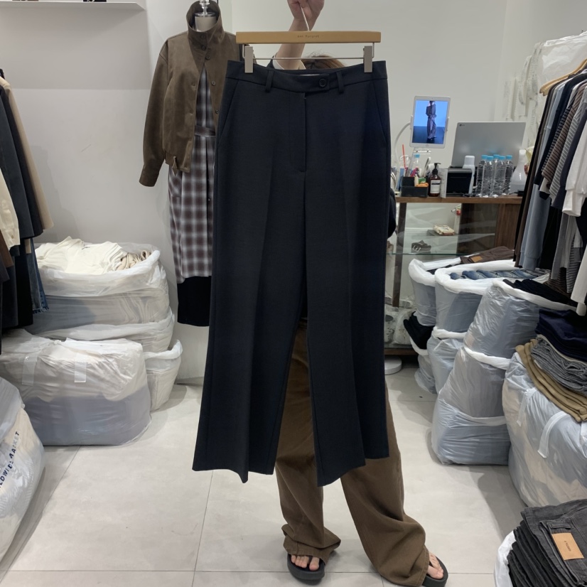 ANN MARGRET韓國直郵女裝新款休閑休閑褲直筒GRETA.Y休閑褲圖色2