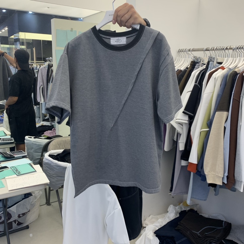 NON CLIP東大門代購女裝新款時尚休閑真品熱賣人氣推薦T恤NON CLIPT恤圖色1