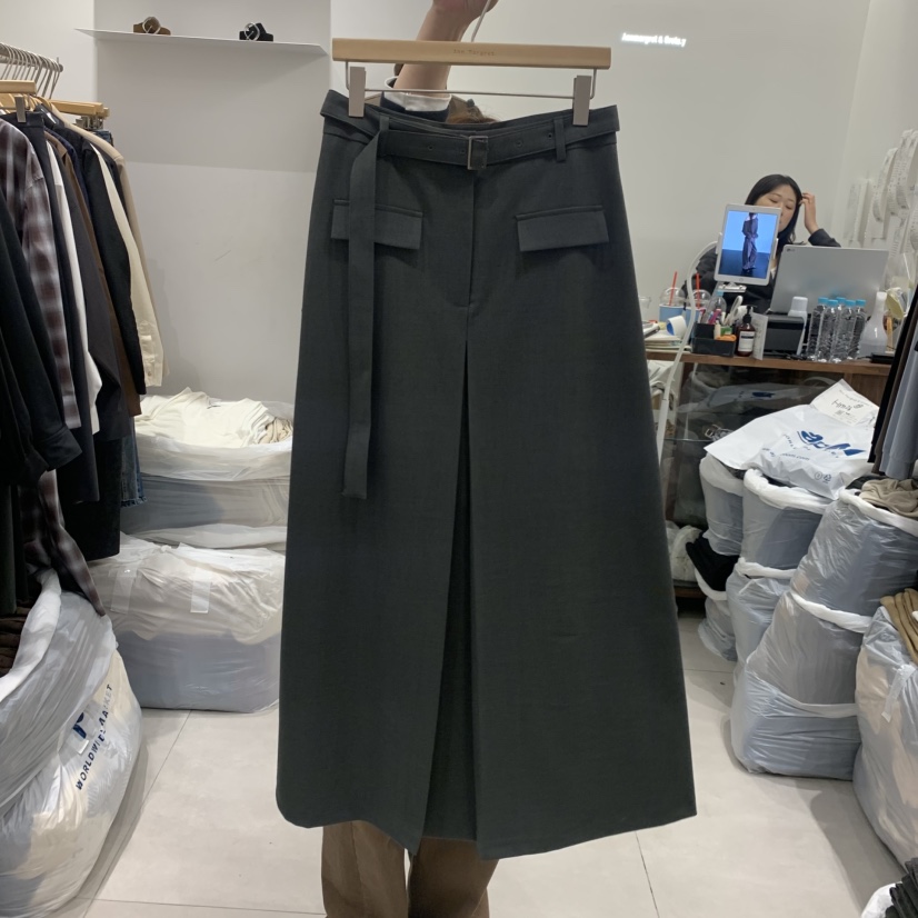 ANN MARGRET東大門直郵女裝新品時尚長裙含腰帶GRETA.Y長裙圖色2墨