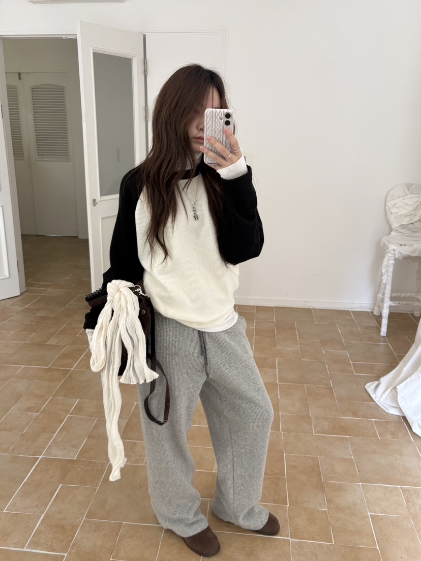 MUGE東大門代購女裝新品人氣時尚真品休閑熱賣休閑褲羅紋MUGE休閑褲